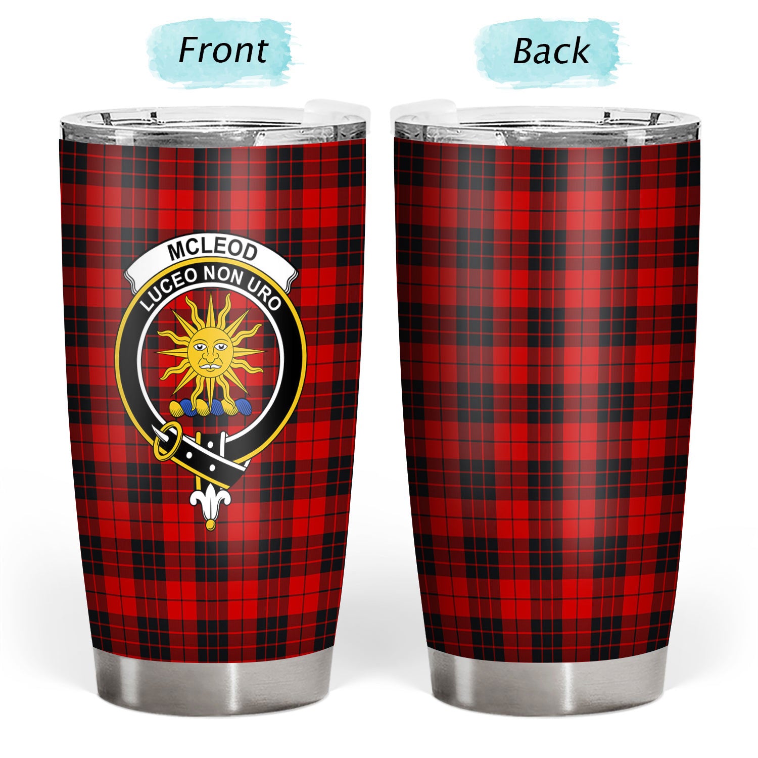 McLeod of Raasay Tartan Crest Tumbler