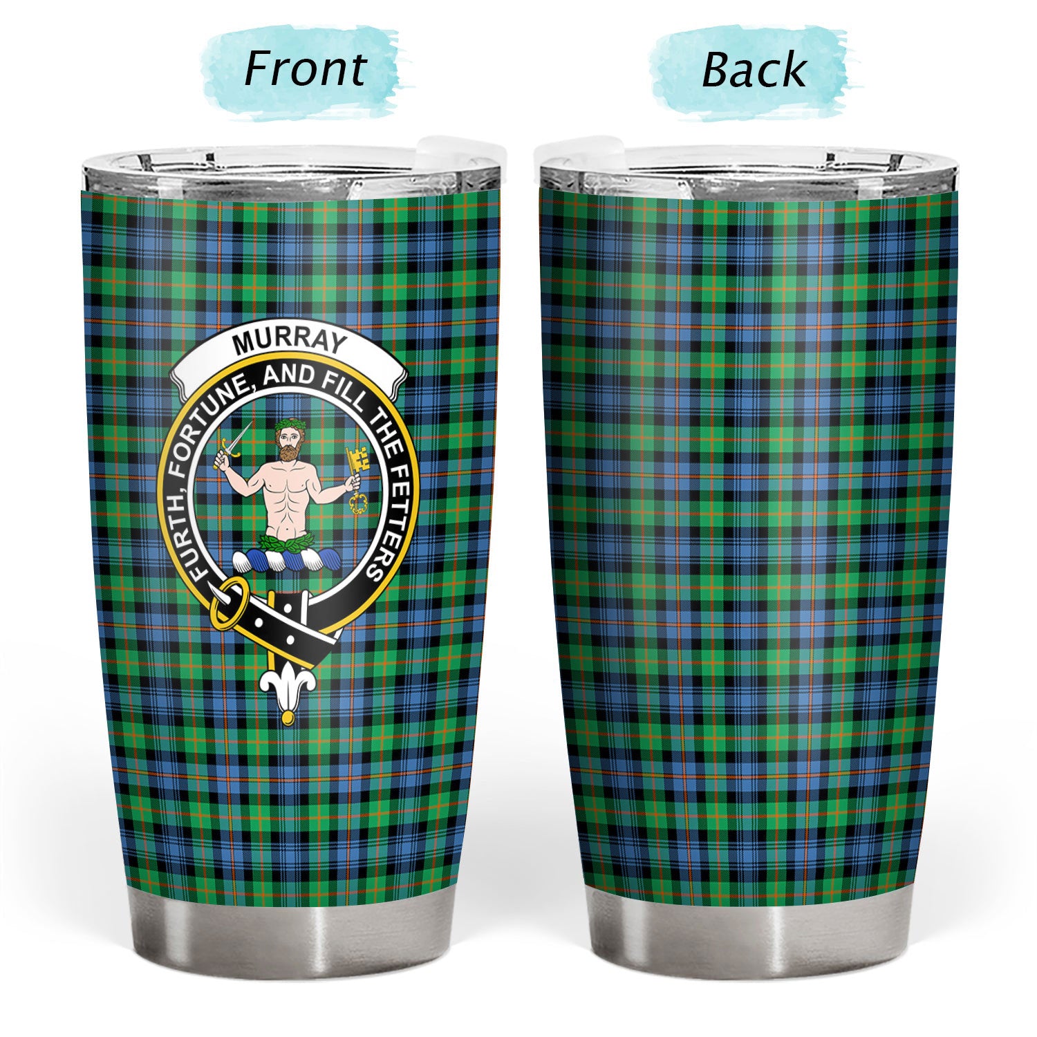 Murray of Atholl Ancient Tartan Crest Tumbler