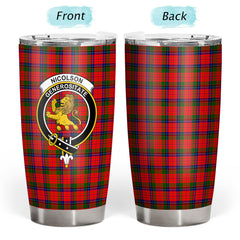 Nicolson Modern Tartan Crest Tumbler