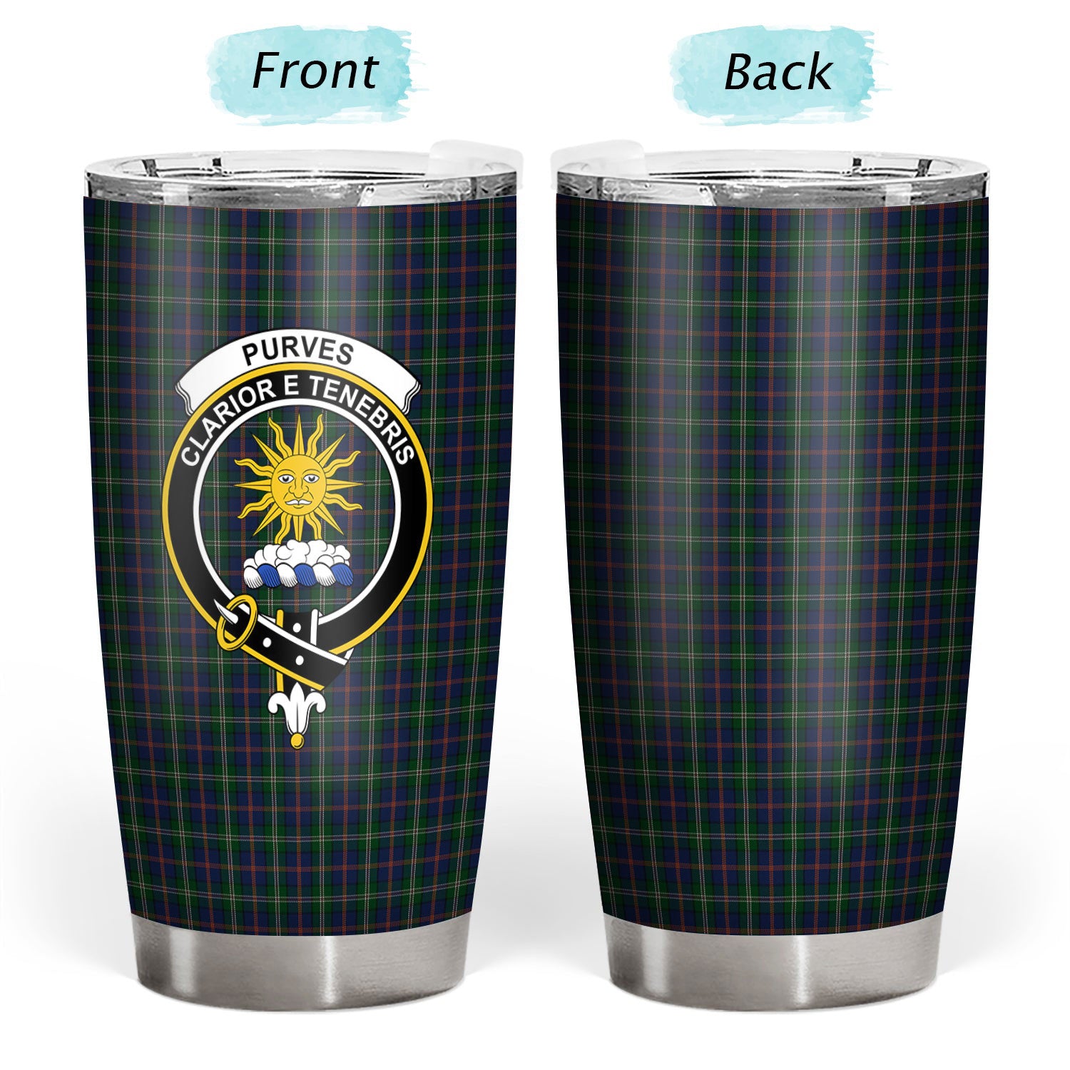 Purves Tartan Crest Tumbler