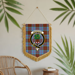 Anderson Modern Tartan Crest Wall Hanging Banner - Wood Pole