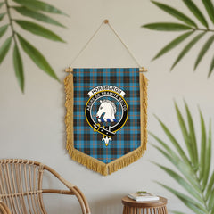 Horsburgh Tartan Crest Wall Hanging Banner - Wood Pole