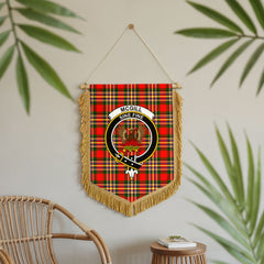 McGill Modern Tartan Crest Wall Hanging Banner - Wood Pole