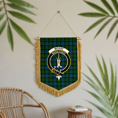 McKay Modern Tartan Crest Wall Hanging Banner - Wood Pole