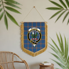McLaine of Loch Buie Hunting Ancient Tartan Crest Wall Hanging Banner - Wood Pole