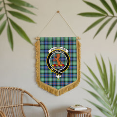 Sutherland Old Ancient Tartan Crest Wall Hanging Banner - Wood Pole