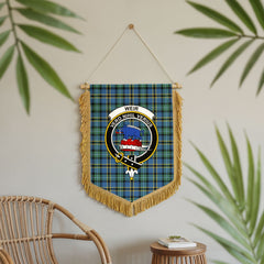 Weir Ancient Tartan Crest Wall Hanging Banner - Wood Pole