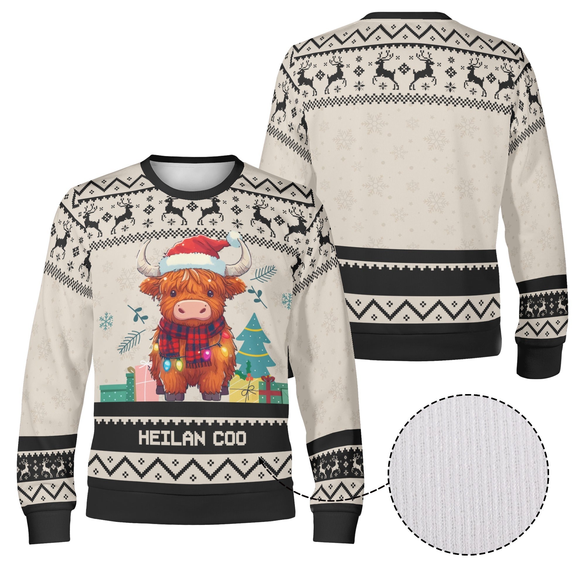 Highland Coo Unisex Ugly Christmas Sweater