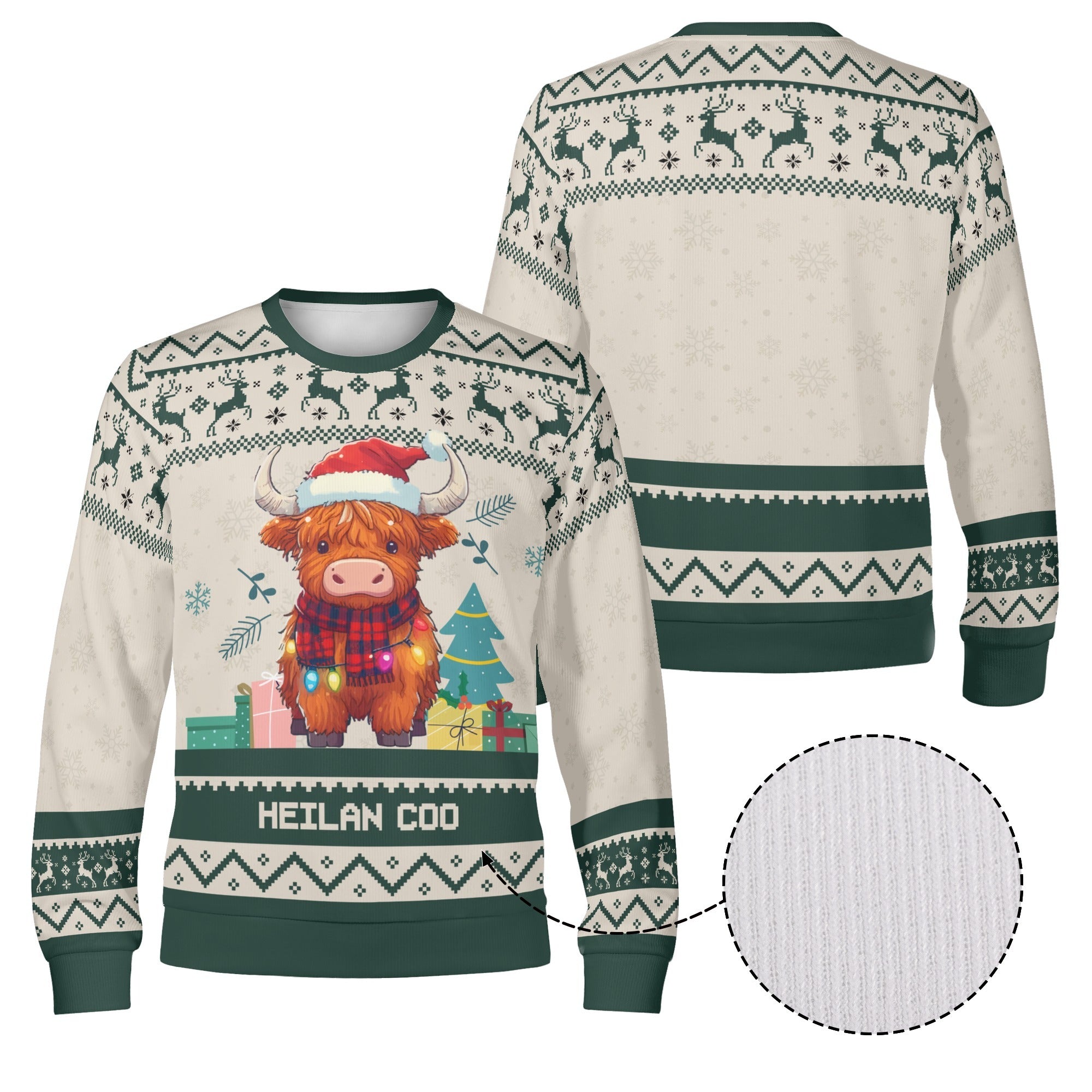 Highland Coo Unisex Ugly Christmas Sweater