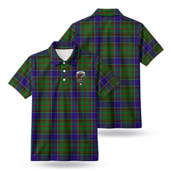 Adam Tartan Crest Birdseye Mesh Polo Shirt