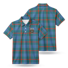 Agnew Ancient Tartan Crest Birdseye Mesh Polo Shirt
