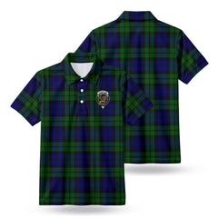 Bannatyne Tartan Crest Birdseye Mesh Polo Shirt