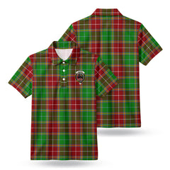 Baxter Modern Tartan Crest Birdseye Mesh Polo Shirt