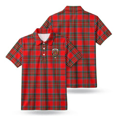 Binning (of Wallifoord) Tartan Crest Birdseye Mesh Polo Shirt