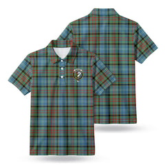 Brisbane Tartan Crest Birdseye Mesh Polo Shirt