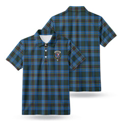 Cockburn Modern Tartan Crest Birdseye Mesh Polo Shirt