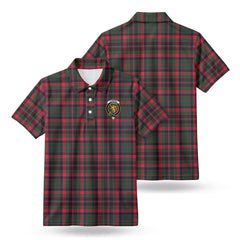 Cumming Hunting Modern Tartan Crest Birdseye Mesh Polo Shirt