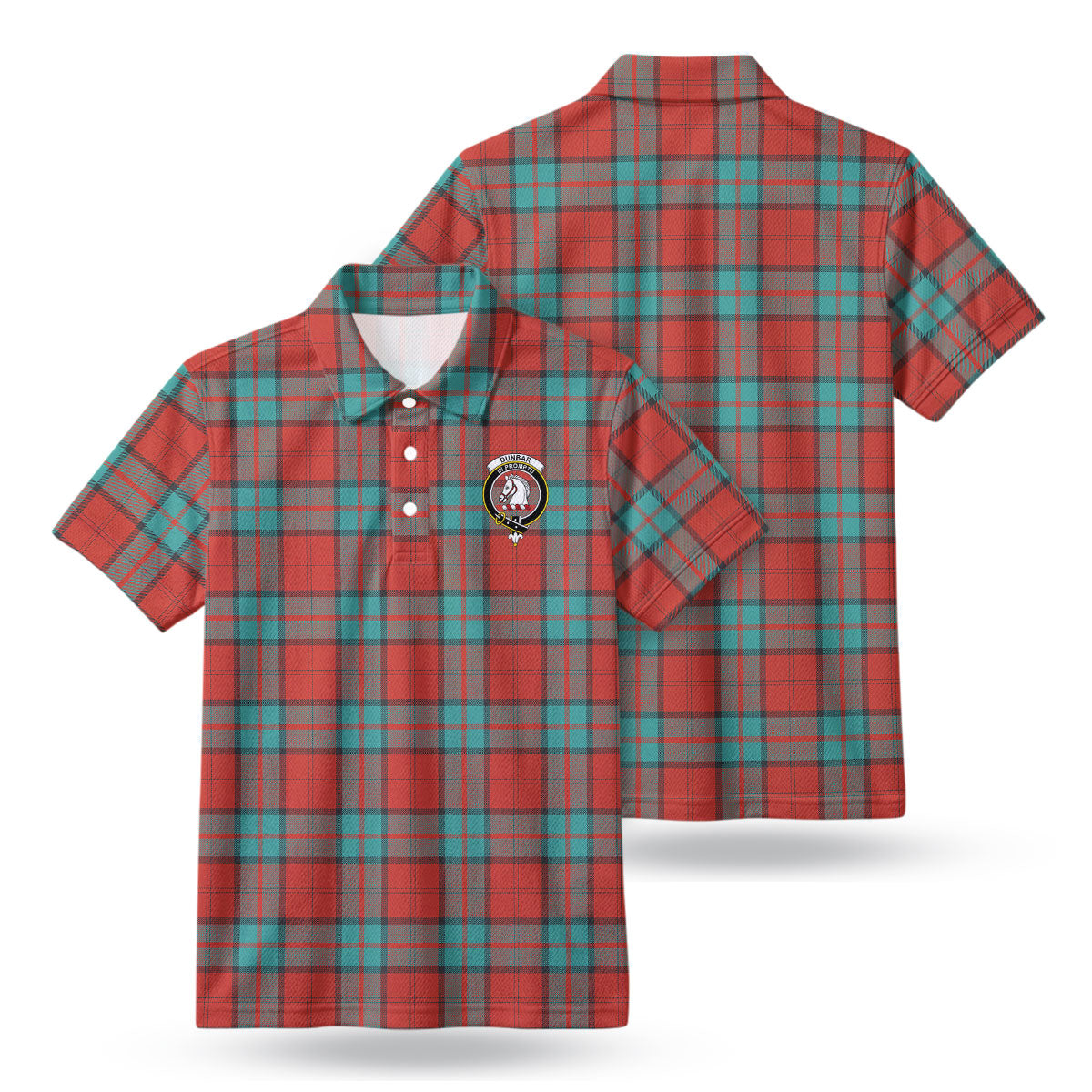 Dunbar Ancient Tartan Crest Birdseye Mesh Polo Shirt