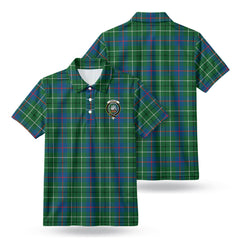 Duncan Ancient Tartan Crest Birdseye Mesh Polo Shirt