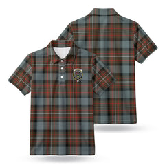Fergusson Weathered Tartan Crest Birdseye Mesh Polo Shirt