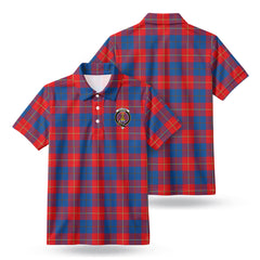 Galloway Red Tartan Crest Birdseye Mesh Polo Shirt