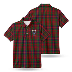 Geddes Tartan Crest Birdseye Mesh Polo Shirt