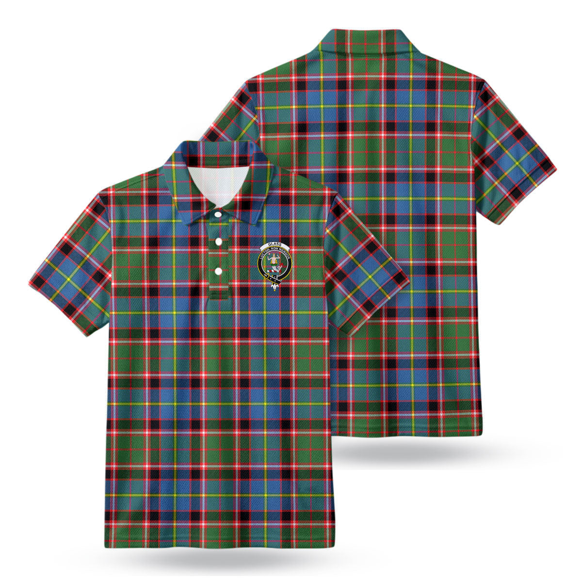 Glass Tartan Crest Birdseye Mesh Polo Shirt