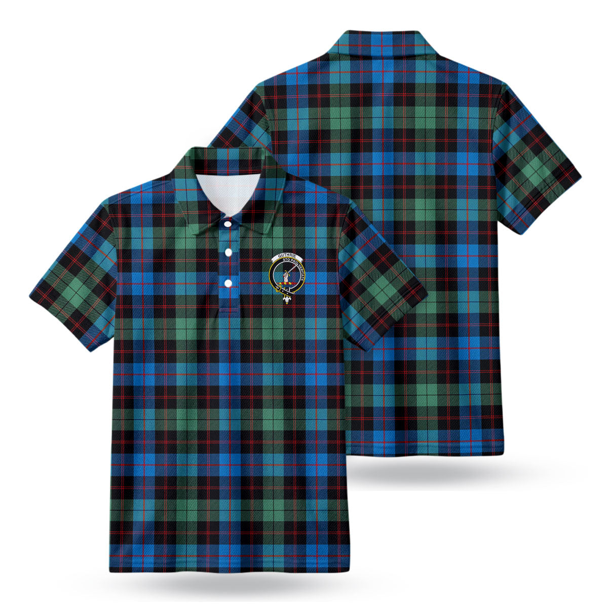 Guthrie Ancient Tartan Crest Birdseye Mesh Polo Shirt