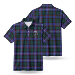 Guthrie Modern Tartan Crest Birdseye Mesh Polo Shirt