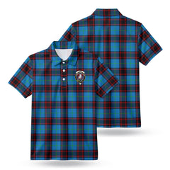 Home Ancient Tartan Crest Birdseye Mesh Polo Shirt