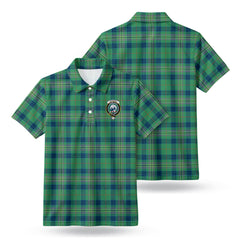 Kennedy Ancient Tartan Crest Birdseye Mesh Polo Shirt