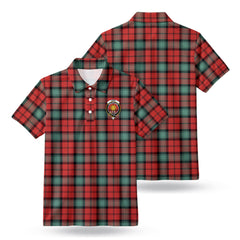Kerr Ancient Tartan Crest Birdseye Mesh Polo Shirt