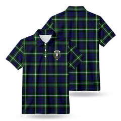 Lamont Modern Tartan Crest Birdseye Mesh Polo Shirt