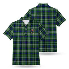 Learmonth Tartan Crest Birdseye Mesh Polo Shirt