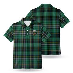 MacAlpine Ancient Tartan Crest Birdseye Mesh Polo Shirt