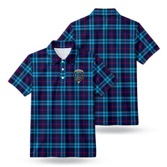 MacCorquodale Tartan Crest Birdseye Mesh Polo Shirt