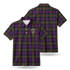 MacDonald Modern Tartan Crest Birdseye Mesh Polo Shirt