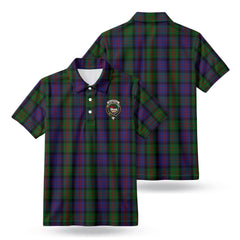 MacDonald Tartan Crest Birdseye Mesh Polo Shirt