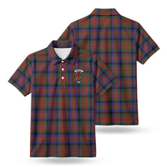 MacDuff Hunting Modern Tartan Crest Birdseye Mesh Polo Shirt