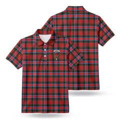 MacDuff Modern Tartan Crest Birdseye Mesh Polo Shirt