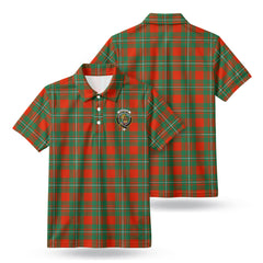 MacGregor Ancient Tartan Crest Birdseye Mesh Polo Shirt
