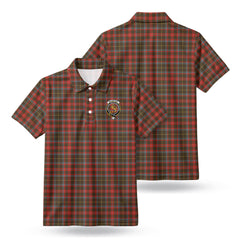 MacIntosh Hunting Weathered Tartan Crest Birdseye Mesh Polo Shirt