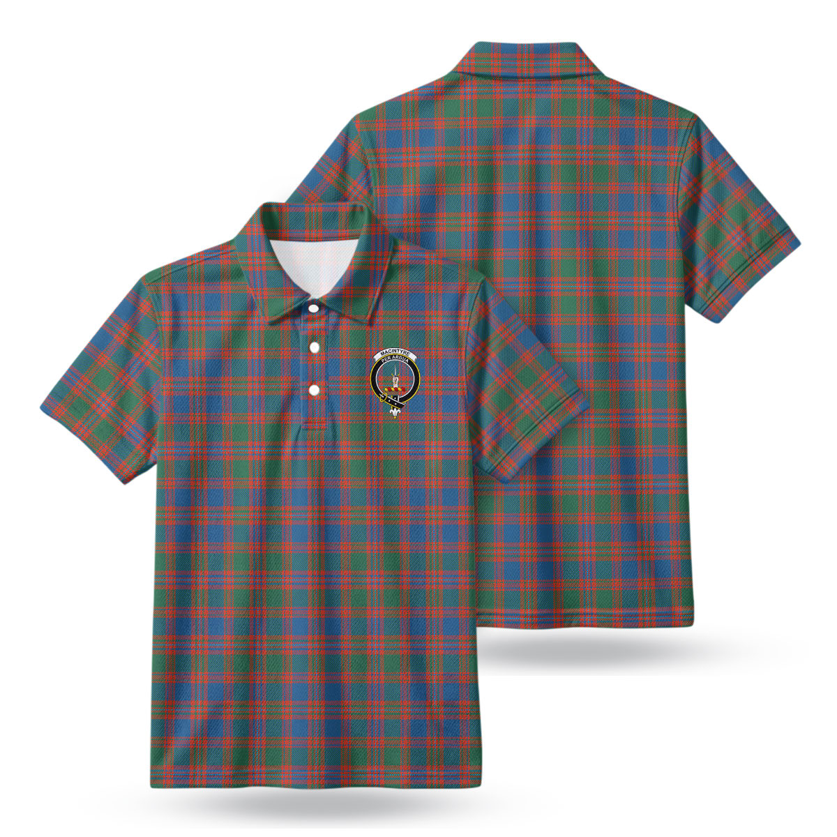 MacIntyre Ancient Tartan Crest Birdseye Mesh Polo Shirt