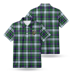 MacKenzie Dress Modern Tartan Crest Birdseye Mesh Polo Shirt