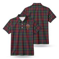 MacKintosh Hunting Modern Tartan Crest Birdseye Mesh Polo Shirt