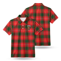 MacPhee Modern Tartan Crest Birdseye Mesh Polo Shirt