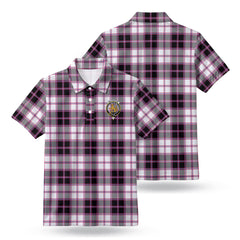 MacPherson Hunting Modern Tartan Crest Birdseye Mesh Polo Shirt