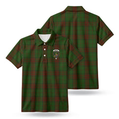 Maxwell Hunting Tartan Crest Birdseye Mesh Polo Shirt