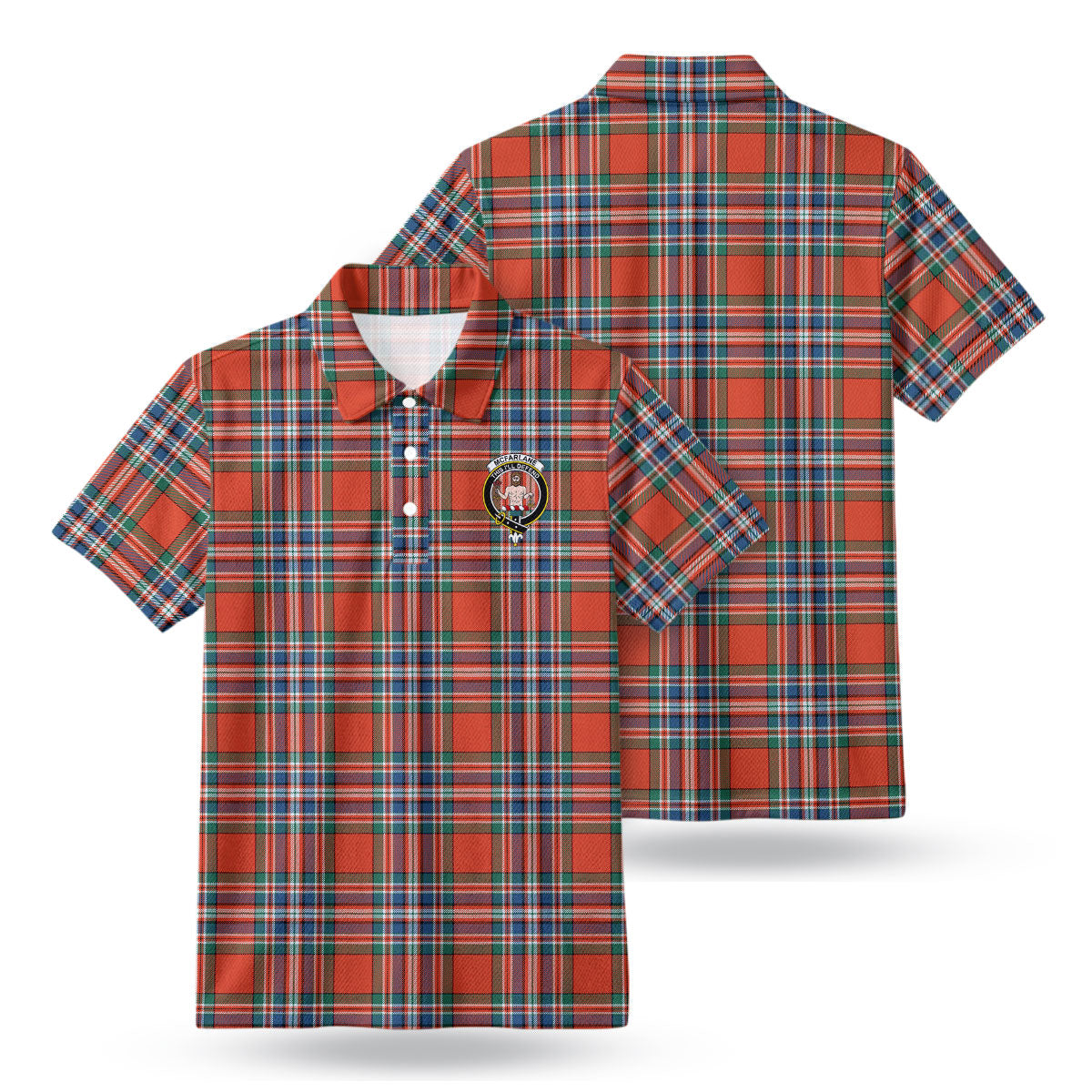McFarlane Ancient Tartan Crest Birdseye Mesh Polo Shirt