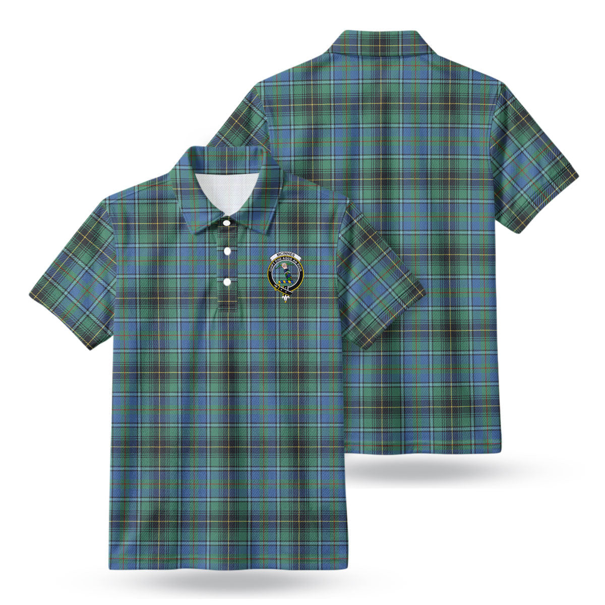 McInnes Ancient Tartan Crest Birdseye Mesh Polo Shirt